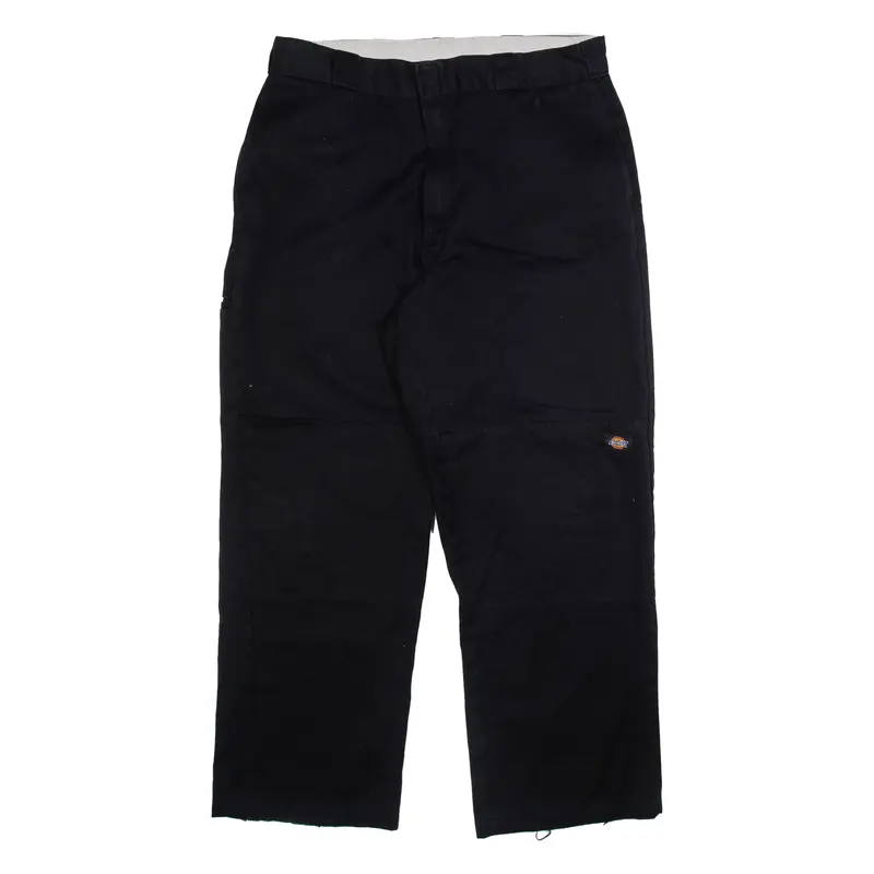 DICKIES Mens Trousers Black Relaxed Straight W38 L32