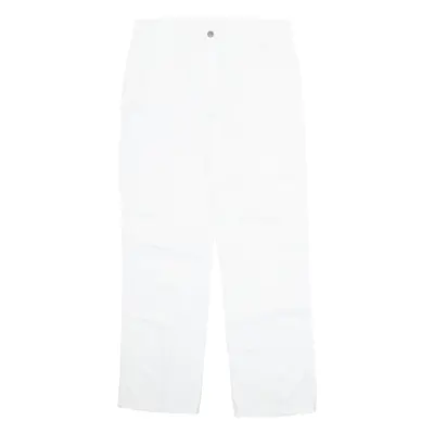 DICKIES Womens Trousers White Regular Tapered W32 L32