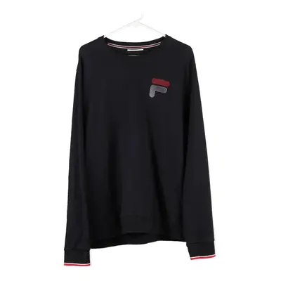 Fila Sweatshirt - 2XL Black Cotton Blend