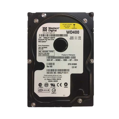 WD400BB-75FRA0 Western Digital Caviar 40GB 7200RPM EIDE 2MB Cache (512) 3.5-Inch Hard Drive