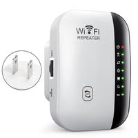 300Mbps WiFi Repeater, Easy Setup Wi-Fi Extender for Home Office, WiFi Signal Booster Amplifier with 7 Indicator Lights