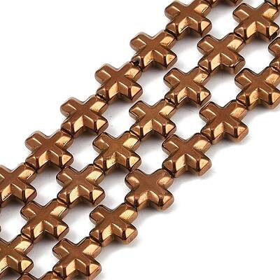 Electroplated Synthetic Non-magnetic Hematite Beads Strands