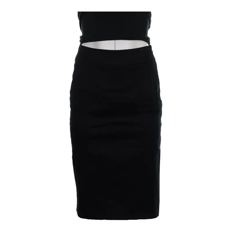 Red Valentino Midi Skirt - 27W UK 8 Black Cotton Blend
