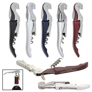 100 Custom Waiter's Corkscrew Wine Bottle Opener - Double Hinged & ...