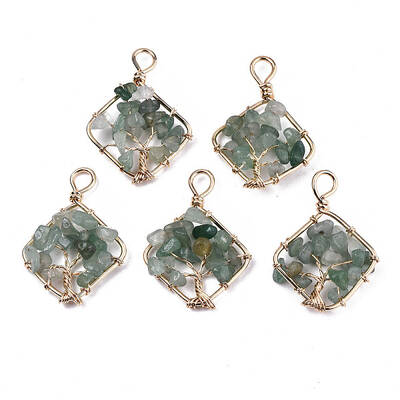 Natural Green Aventurine Pendants