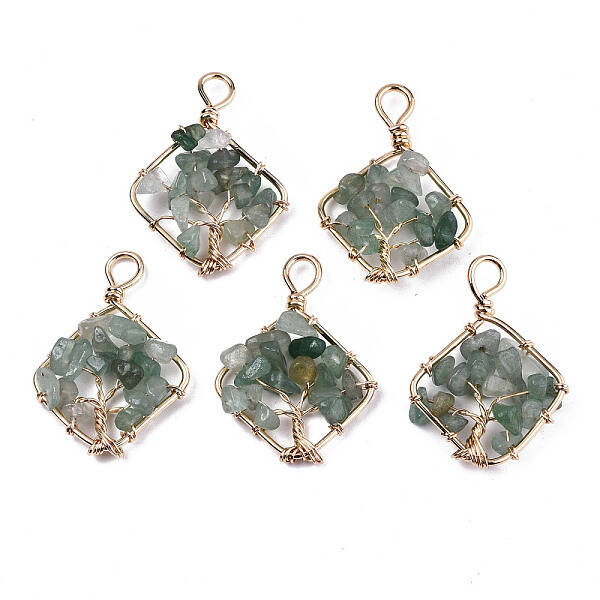 Natural Green Aventurine Pendants
