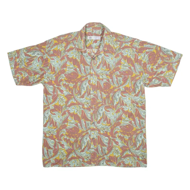 NEW FAST Shirt Green Floral Short Sleeve Mens M
