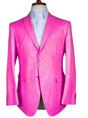 Linen Blazers - Hot Pink