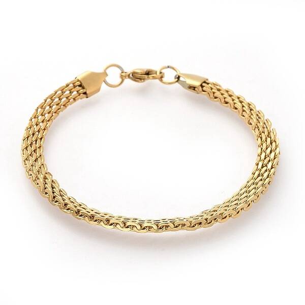 304 Stainless Steel Mesh Chain Bracelets