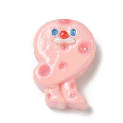 Electroplate Number Theme Resin Beads