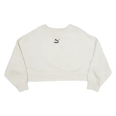 PUMA Cropped Womens Sweatshirt Beige M