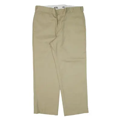 DICKIES 874 Workwear Mens Trousers Beige Regular Straight W38 L30