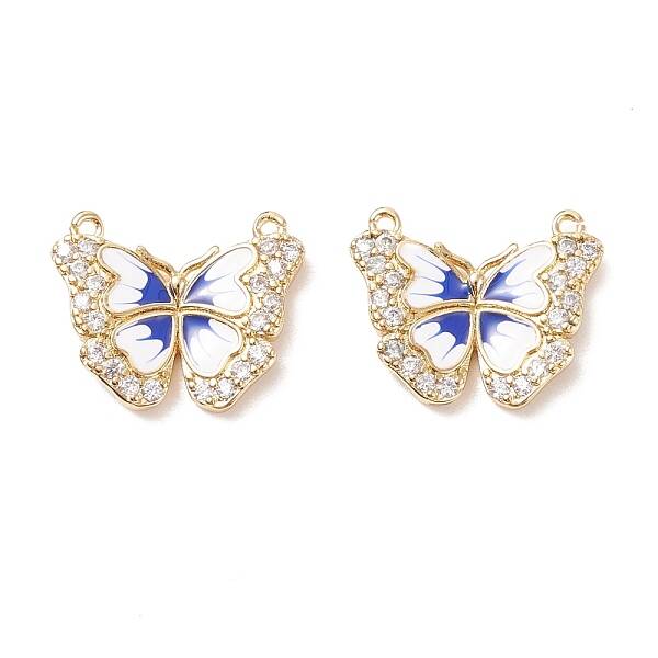 Rack Plating Brass Micro Pave Cubic Zirconia Charms