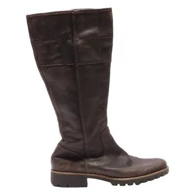TIMBERLAND High Boots Brown Canvas Womens UK 6.5