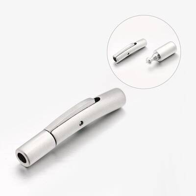 Tarnish Resistant Frosted Column 304 Stainless Steel Bayonet Necklace Clasps