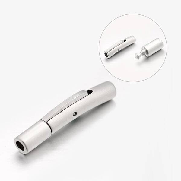 Tarnish Resistant Frosted Column 304 Stainless Steel Bayonet Necklace Clasps