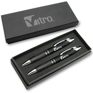 50 Promotional Stratford Deluxe Pen & Pencil Set - Rubber Grip