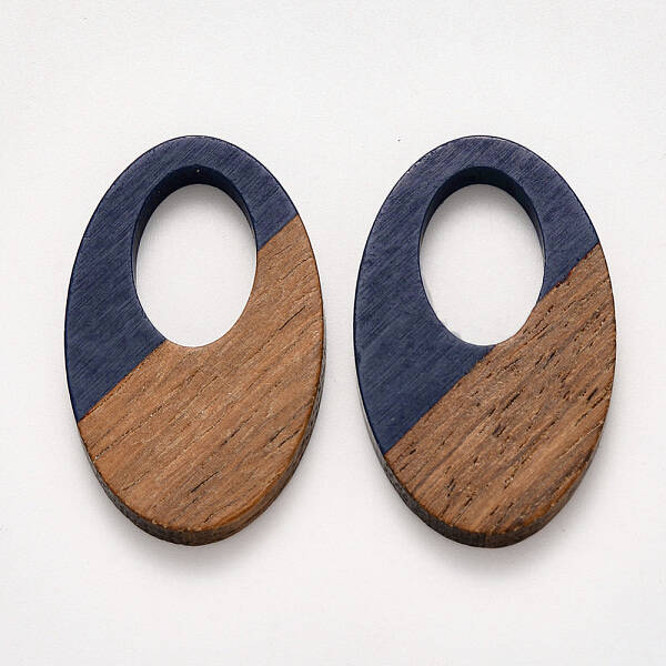 Resin & Walnut Wood Pendants