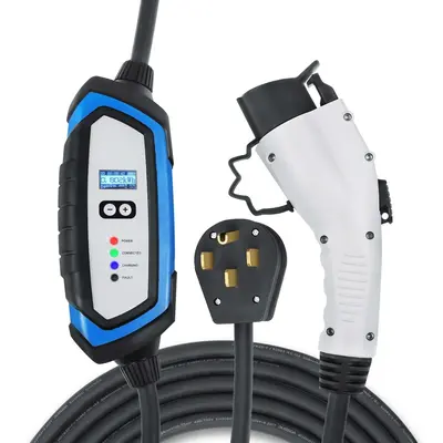 Lectron Portable Level 2 J1772 EV Charger | 240V | 32 Amp | NEMA 14-50 | 21 ft Cord