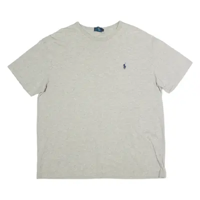 POLO RALPH LAUREN Mens T-Shirt Grey Crew Neck L