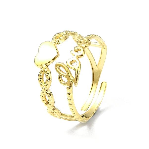 Ion Plating(IP) 304 Stainless Steel Open Cuff Ring