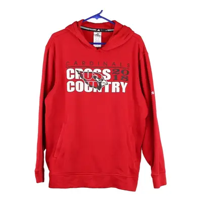 Cardinals Cross Country 2018 Adidas MLB Hoodie - Large Red Cotton Blend