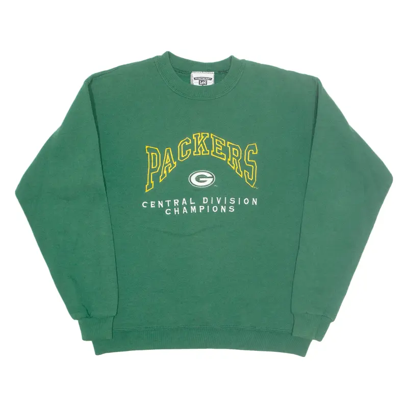 LEE Green Bay Packers Mens Sweatshirt Green Crew Neck 90s USA M