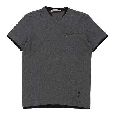Calvin Klein Jeans V-neck T-Shirt - Small Grey Cotton