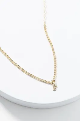 Rhett Initial Necklace | Metal Color: Gold | Style: F