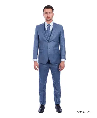 Tazio Men's 3 Piece Executive Suit Bold Colors & Patterns