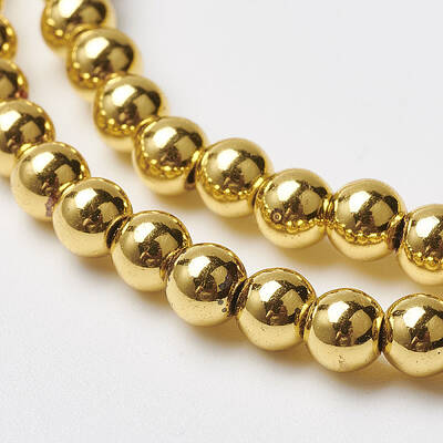 Non-magnetic Synthetic Hematite Bead Strands