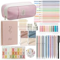 Bible Study Supplies Set, 1 Set Including Highlighter Pen & Storage Bag & Sticker & Notebook, Suitable for Women Students and...