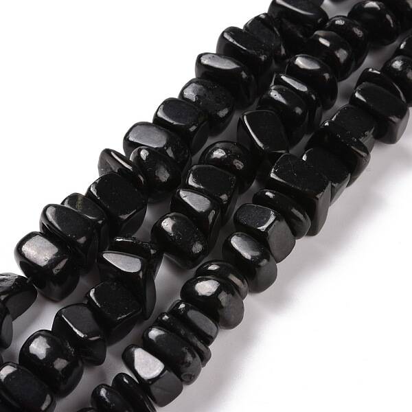 Natural Shungite Stone Beads Strands