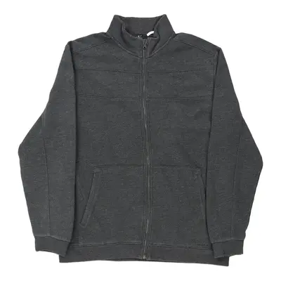 Calvin Klein Zip Up - Large Grey Cotton Blend