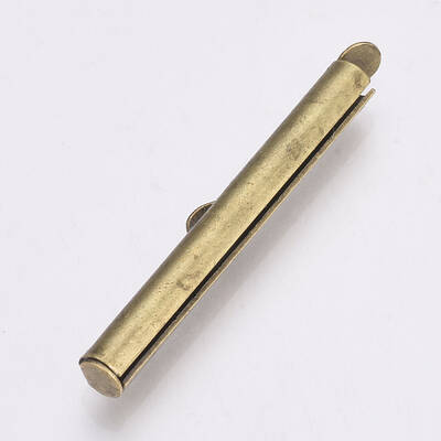 Brass Slide On End Clasp Tubes