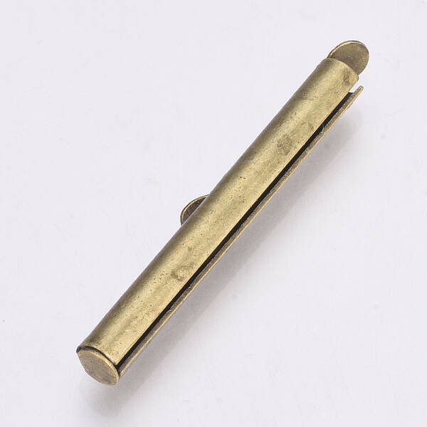 Brass Slide On End Clasp Tubes