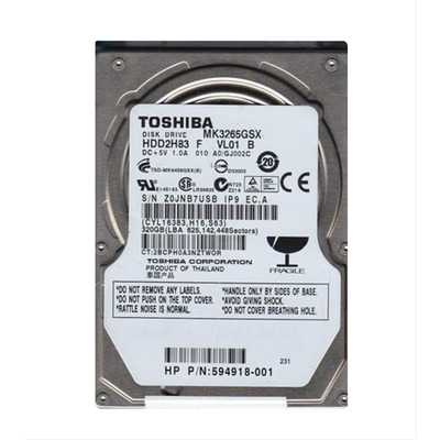 594918-001 HP 320GB 5400RPM SATA 3Gb/s 8MB Cache 2.5-inch Hard Drive
