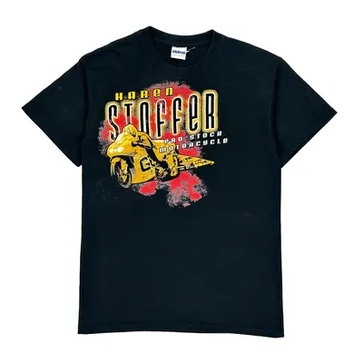 Pro Stock Motorcycle Gildan Graphic T-Shirt - Small Black Cotton