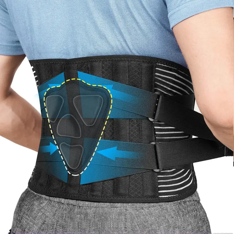Waist Support Belt, Soft Breathable Adjustable Waist Trainer Back Support Belt, Sports Waist Support for Running Jogging Cycl...