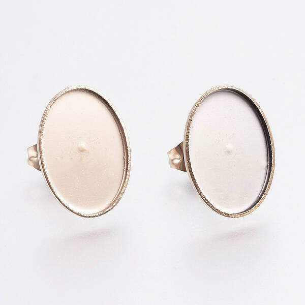 Ion Plating(IP) 304 Stainless Steel Stud Earring Settings