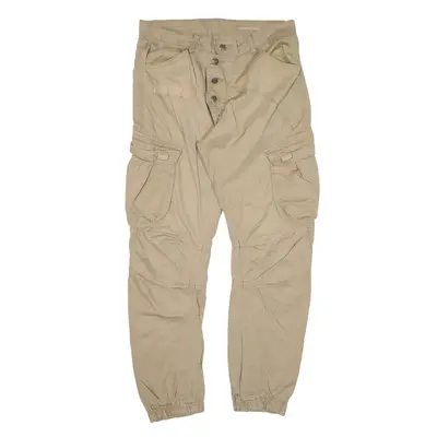 ALWAYS JEANS Cargo Trousers Beige Regular Tapered Womens W28 L28