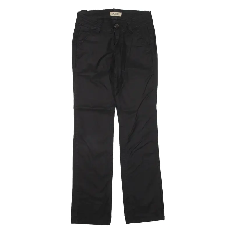 CALVIN KLEIN Trousers Black Regular Straight Womens W25 L29