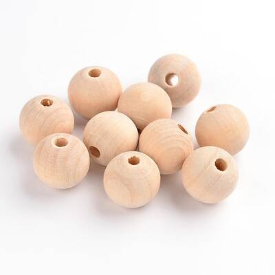 Unfinished Natural Wood Beads