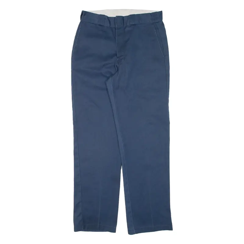 DICKIES Workwear Mens Trousers Blue Regular Straight W32 L32