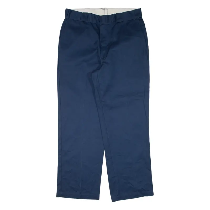 DICKIES Workwear Mens Trousers Blue Regular Straight W36 L30