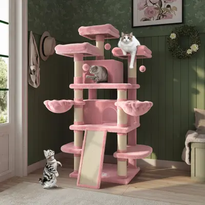 MUTICOR 68 Inches Multi-Level Large Cat Tree for Large Cats/Big Cat Tower with Cat Condo/Cozy Plush Cat Perches/Sisal Scratch...
