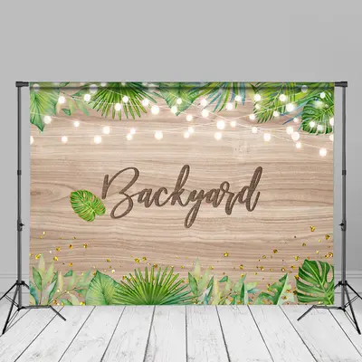 Backyard Monstera Wooden Summer Backdrop Photo Ideas - Aperturee