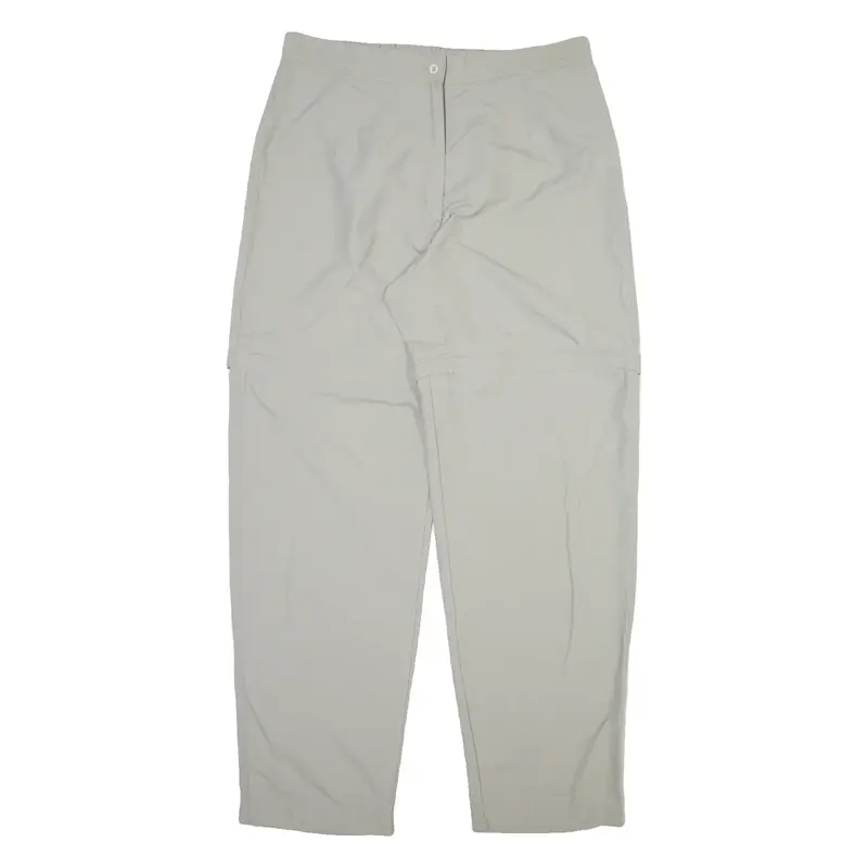 Detachable Legs Womens Trousers Grey Relaxed Straight W32 L31
