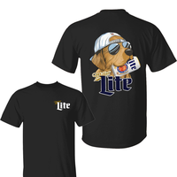 Miler Lite Hunting Dog Shirt , Miler Lite Shirt, Hunting Shirt, Unisex Classic Cotton Tee With 2 Side Graphic Print in All Si...