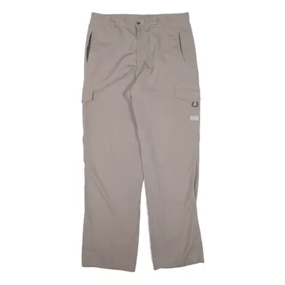 YUN HAI Cargo Trousers Beige Regular Straight Womens W34 L31
